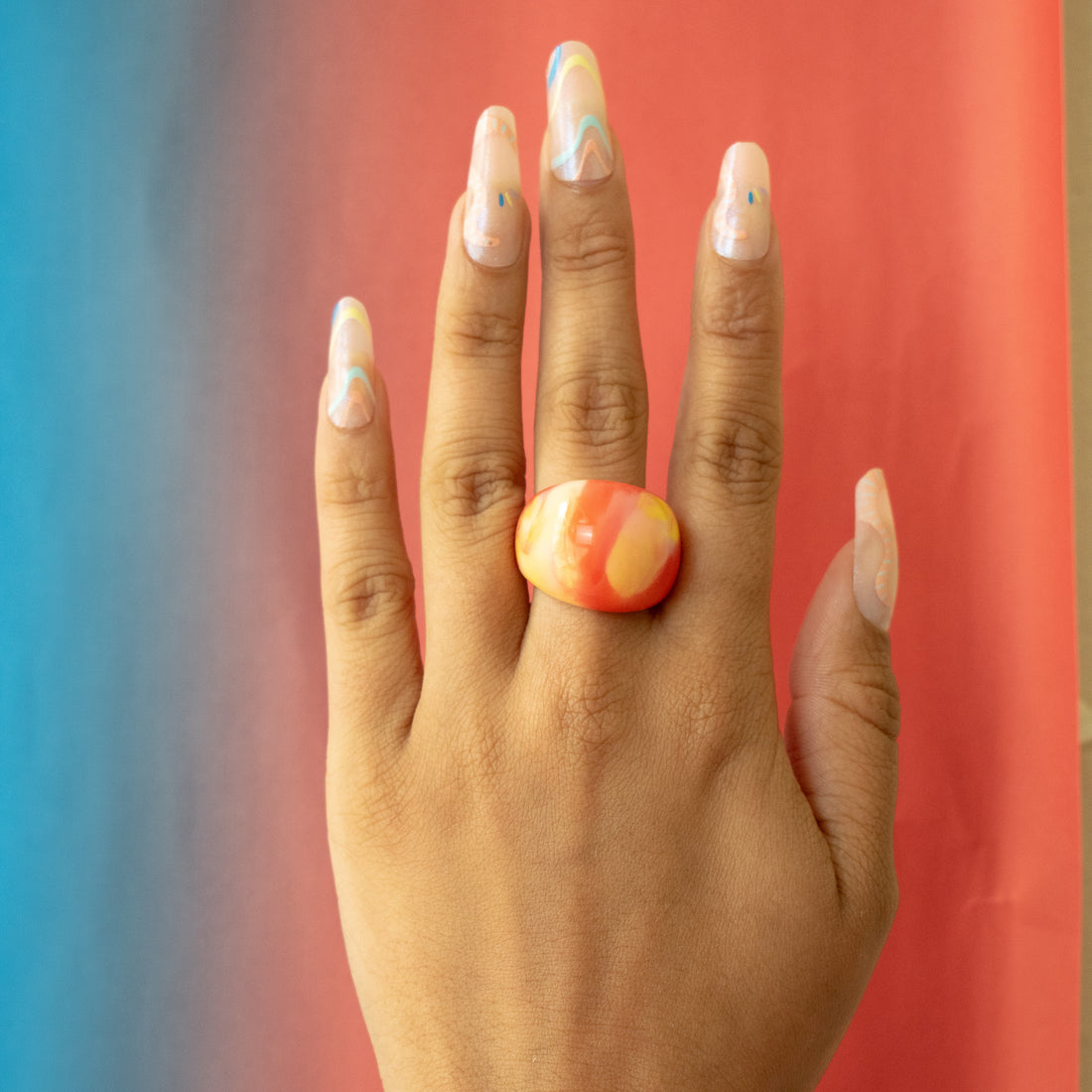 ¡NEW! Anillo Acrilico Prisma - Talla única 9