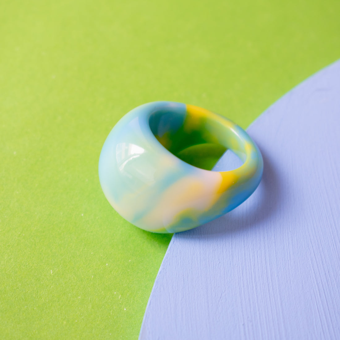 ¡NEW! Anillo Prisma Verde/Azul - Talla única 9