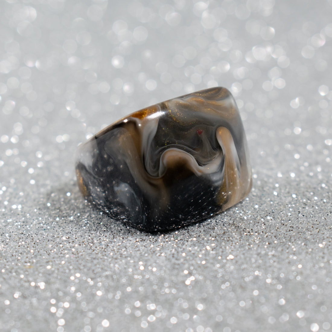 ¡NEW! Anillo Nebula Negro - Talla 8.5