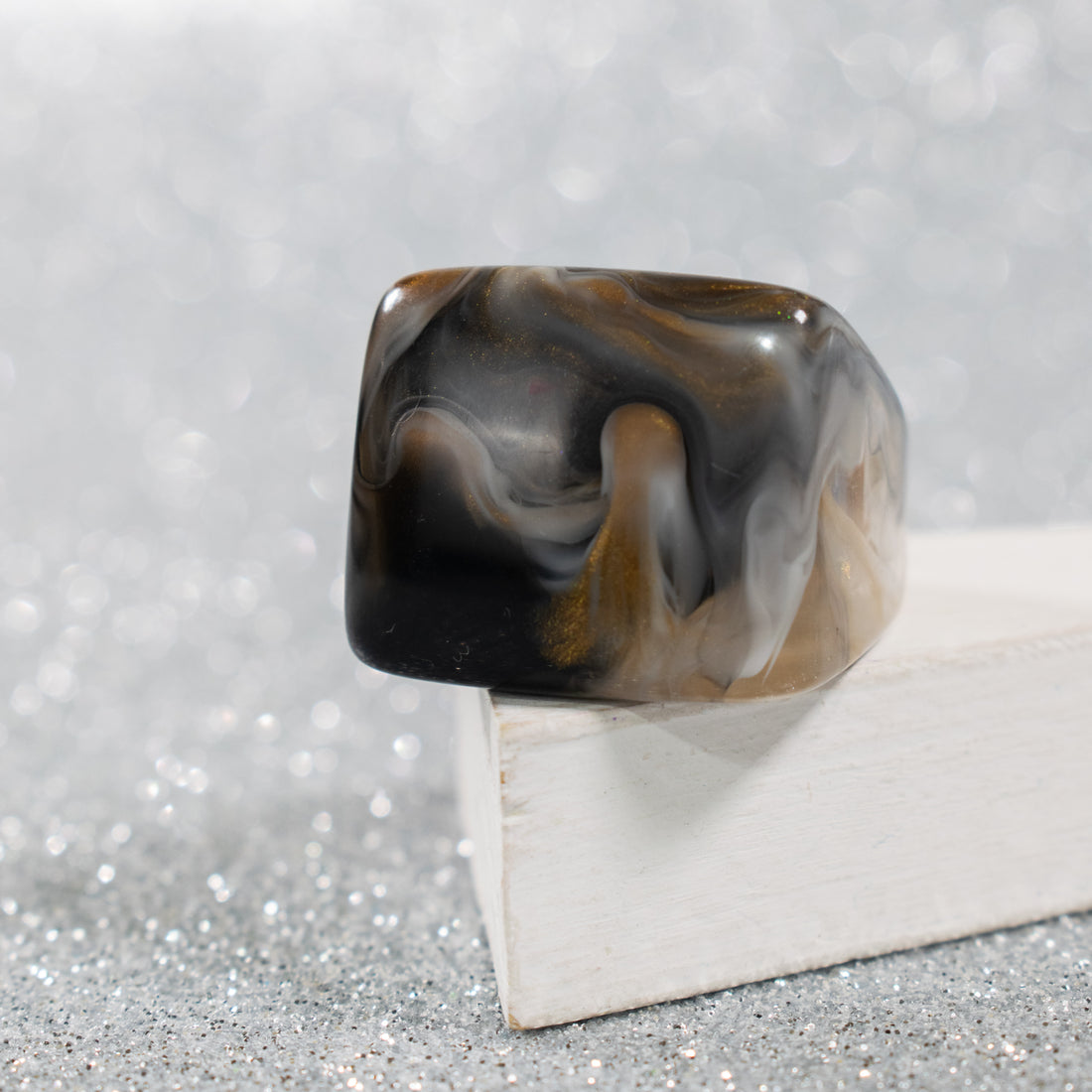 ¡NEW! Anillo Nebula Negro - Talla 8.5