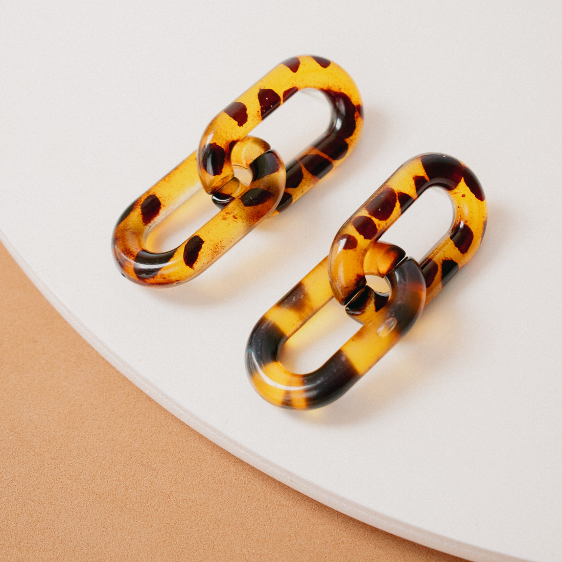 Aretes Acrilico Leopardo