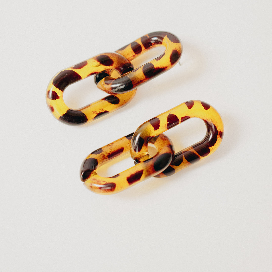 Aretes Acrilico Leopardo