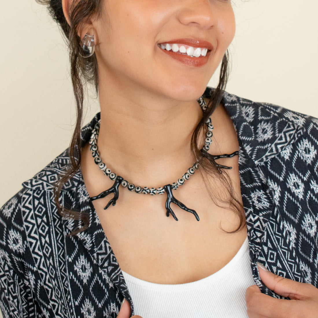 Collar cuentas de Agata Tres Ojos