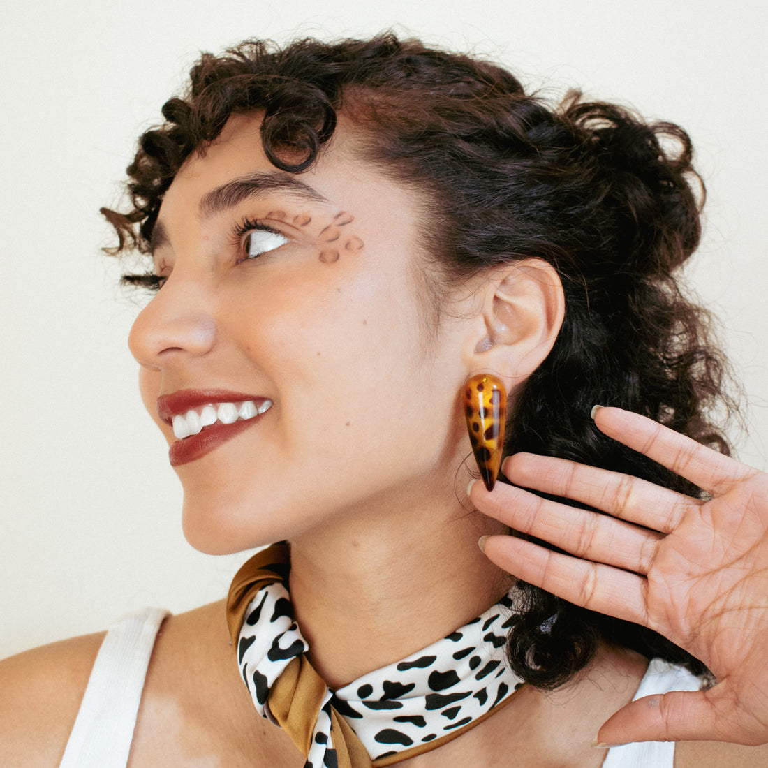 Aretes Diente Animal print