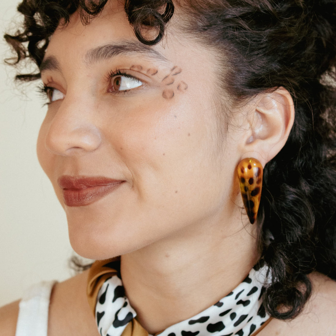 Aretes Diente Animal print