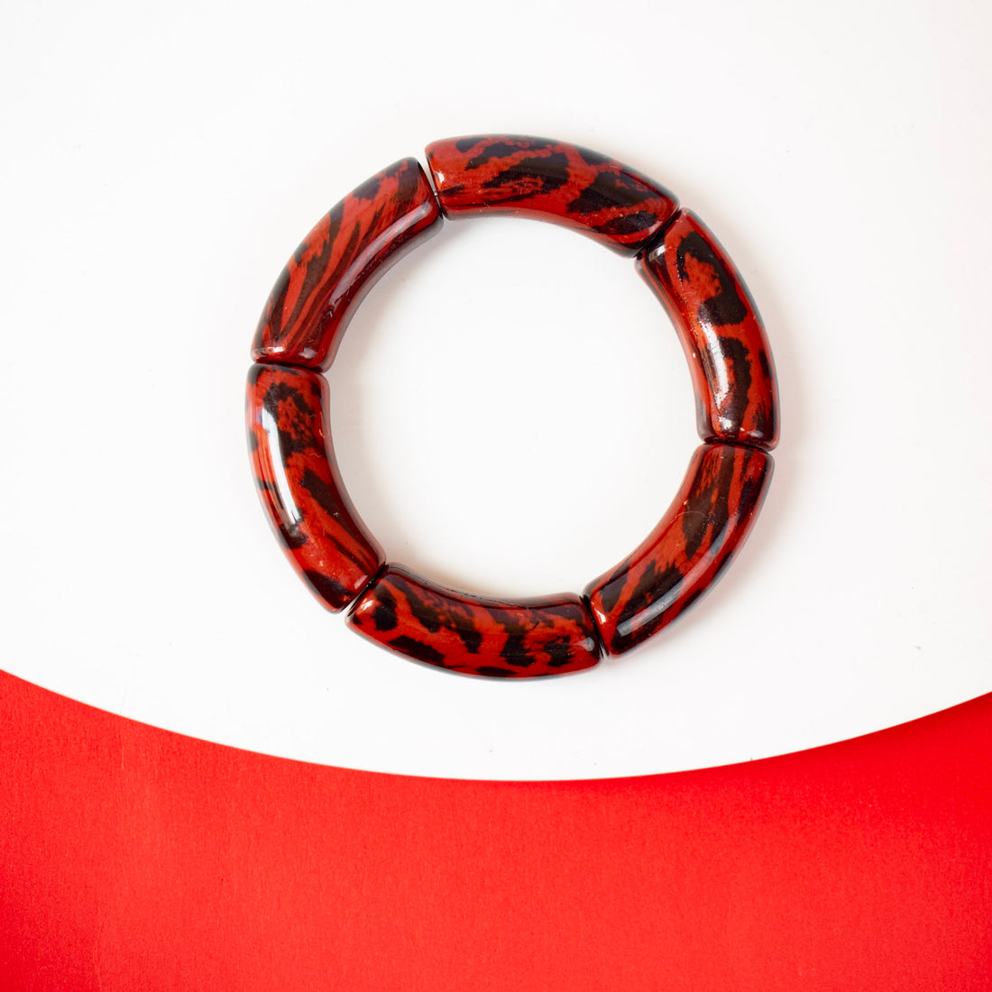 Pulsera Acrílico Salvaje Rojo