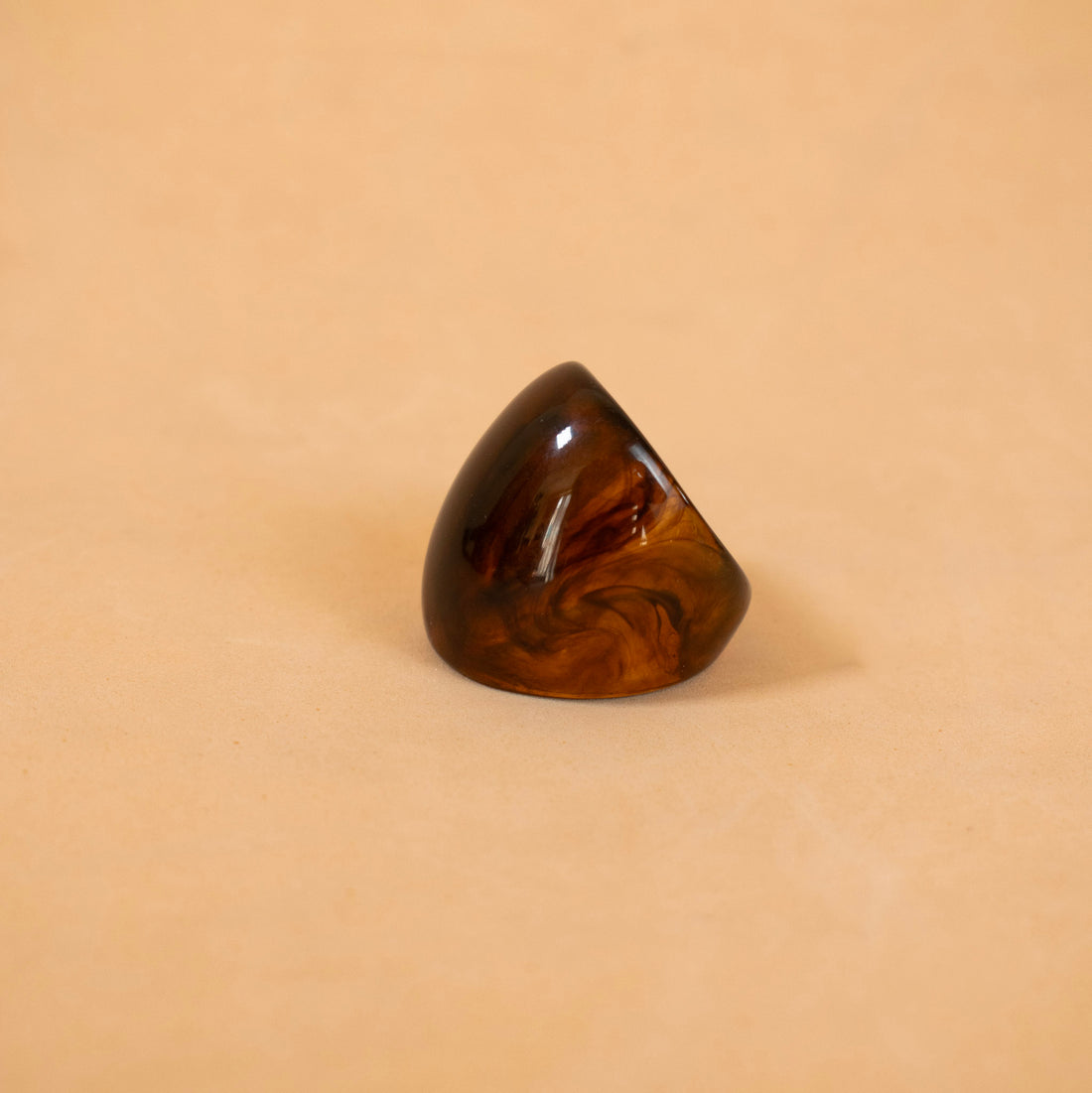 ¡NEW! Anillo Cuadrado Marrón - Talla única 8.5