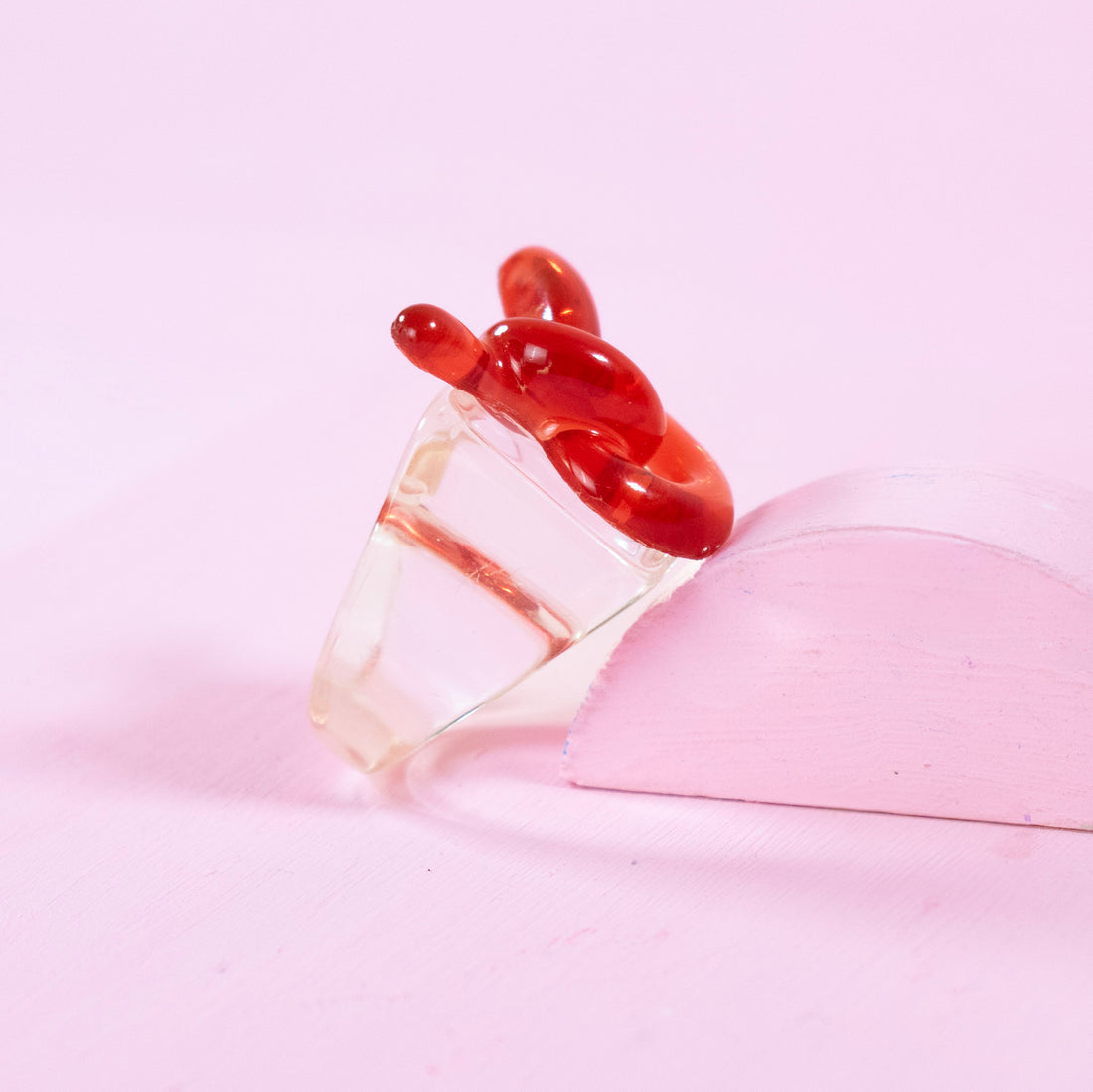 ¡NEW! Anillo lazos Transparente- Talla única 7.5