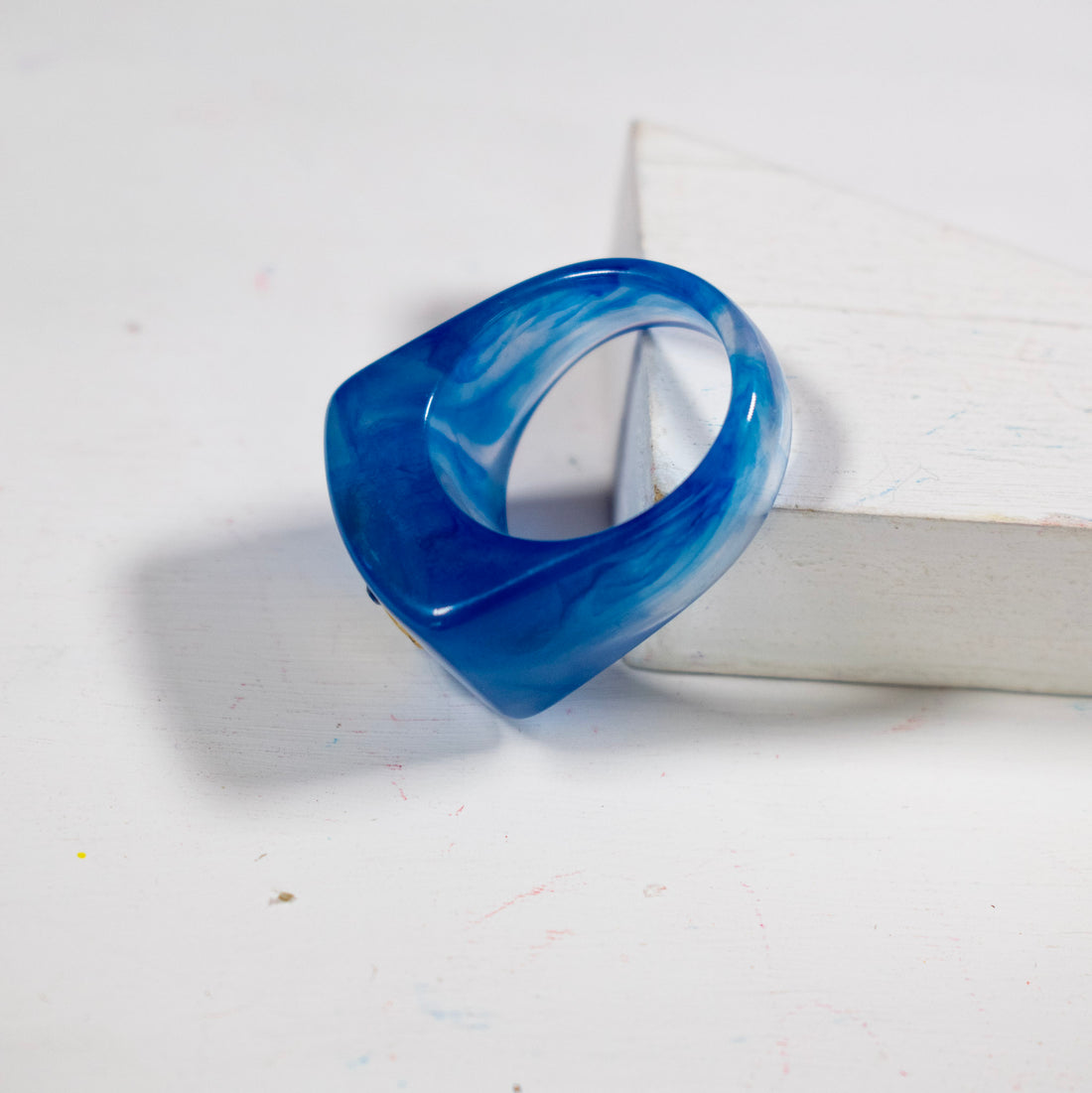¡NEW! Anillo Alma Azul Dorado - Talla 8