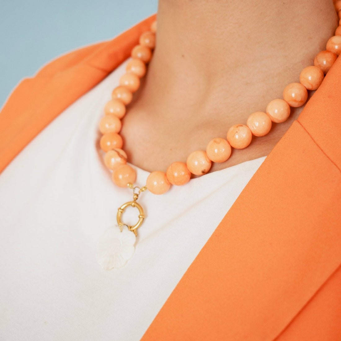 Collar Coral Naranja