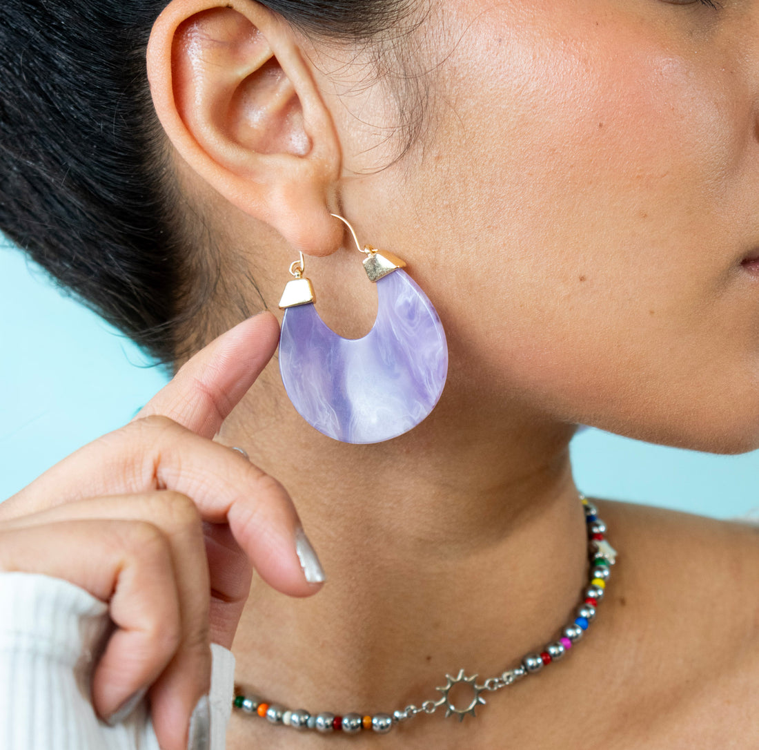 ¡NEW! Aretes Nova Morado