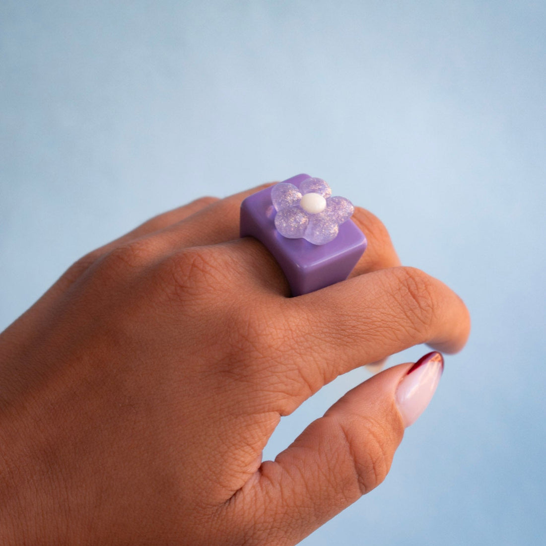 ¡NEW! Anillo Petalo Lila - Talla única 8.5