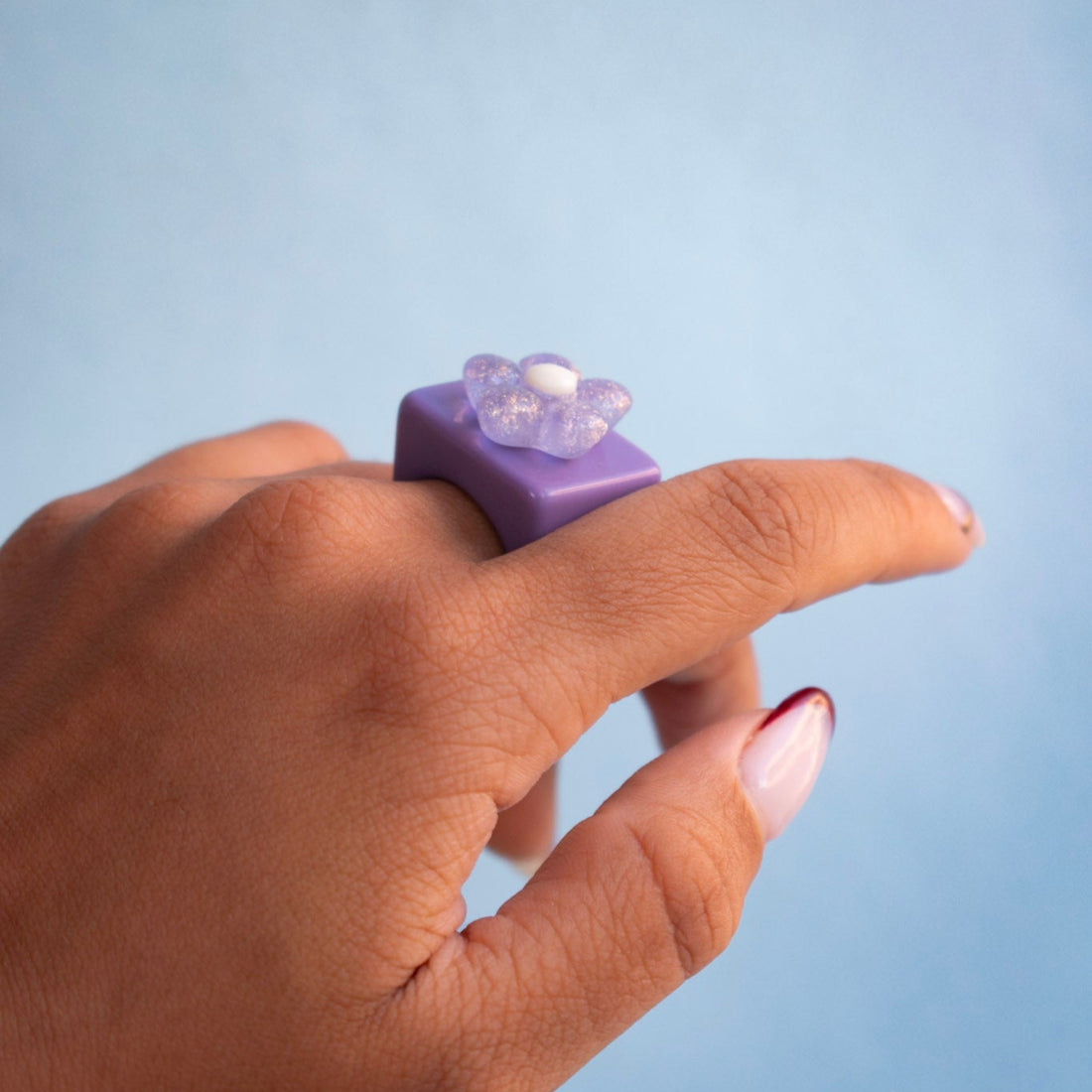¡NEW! Anillo Petalo Lila - Talla única 8.5