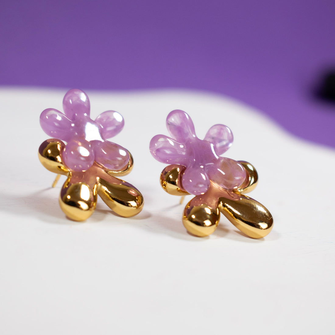 ¡NEW! Aretes Rosalía Púrpura