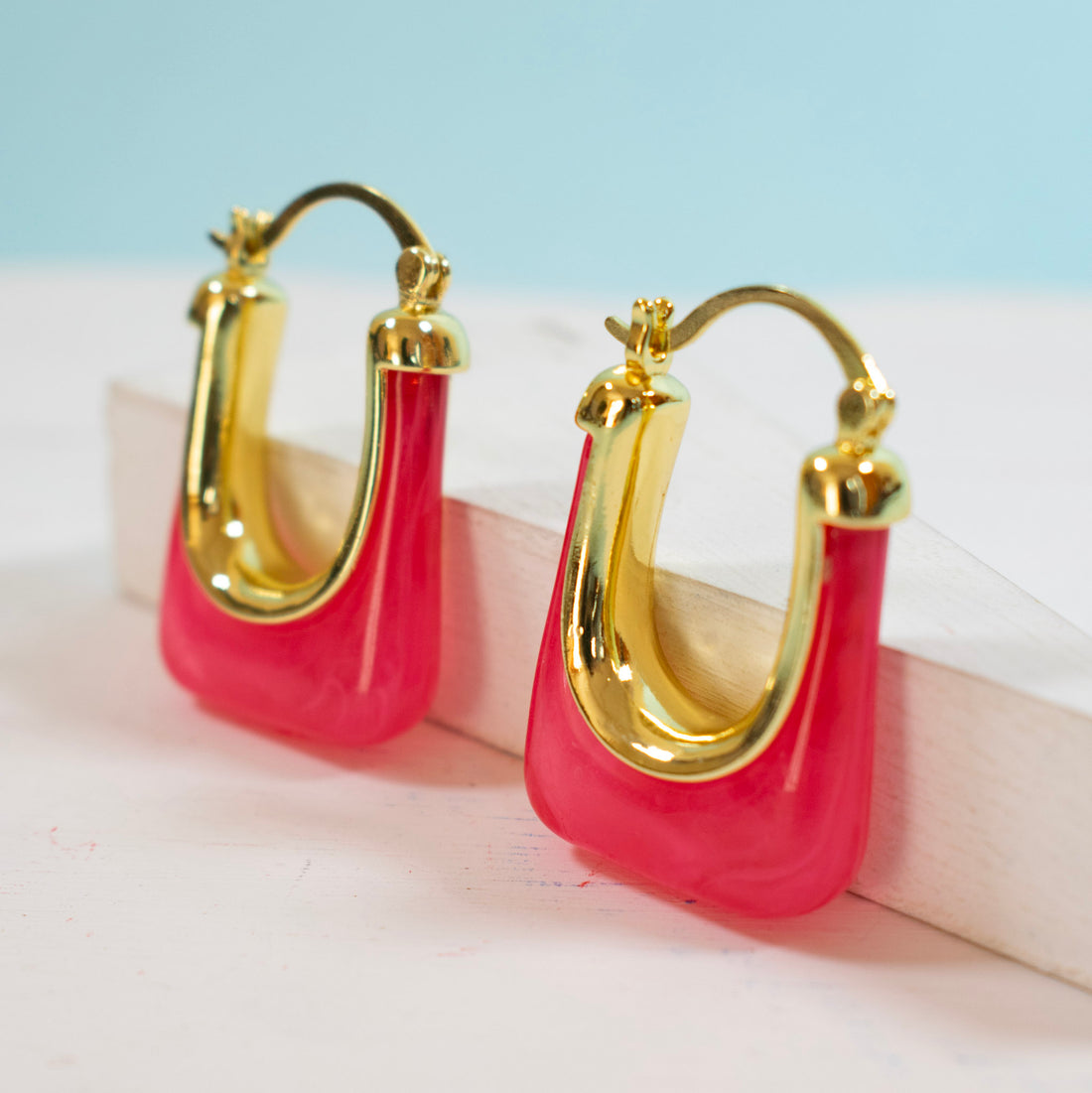 ¡NEW! Aretes Aurora Fucsia