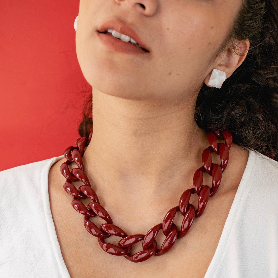 Collar Cadena Rojo