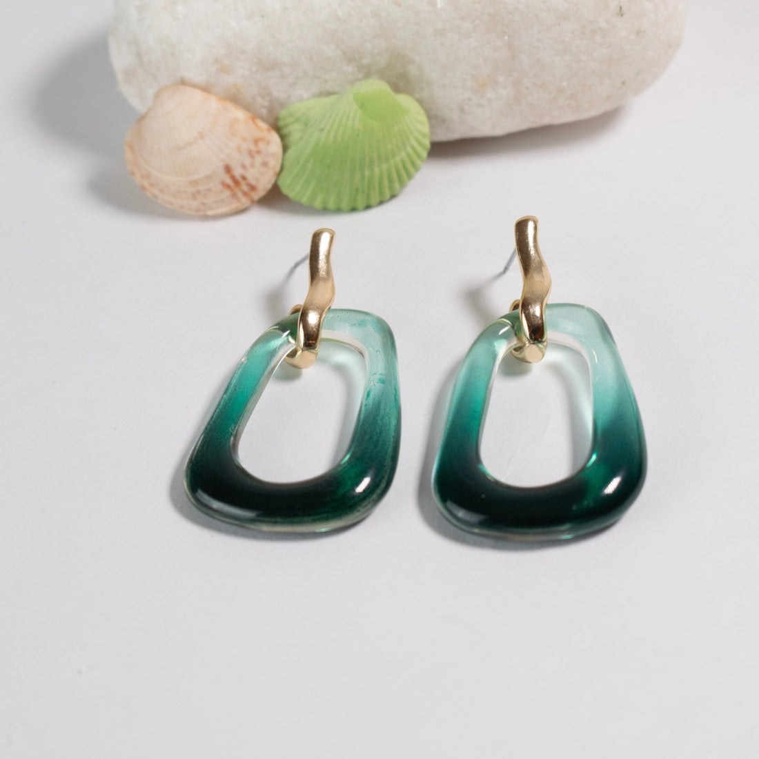 Aretes Aurora Marina Azul oscuro