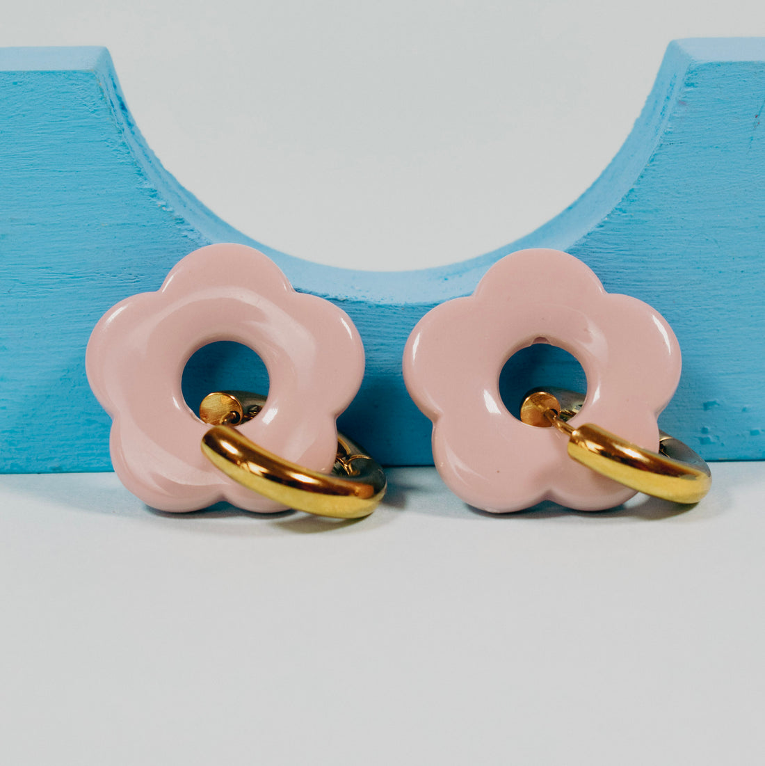¡NEW! Aretes Floral Rosa