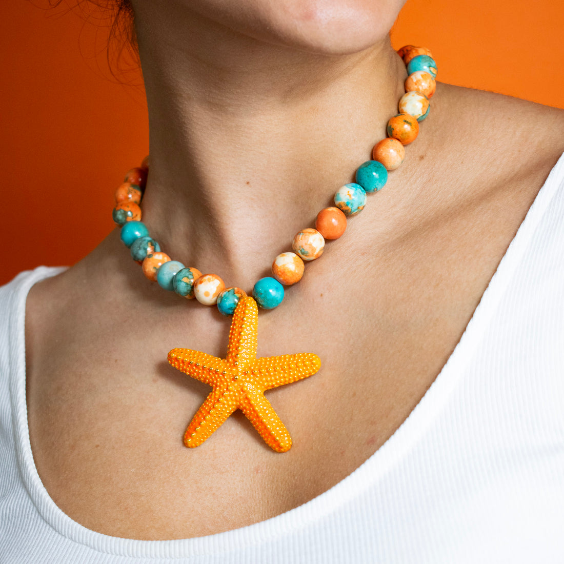 ¡NEW! Collar Luz de Sirena Naranja