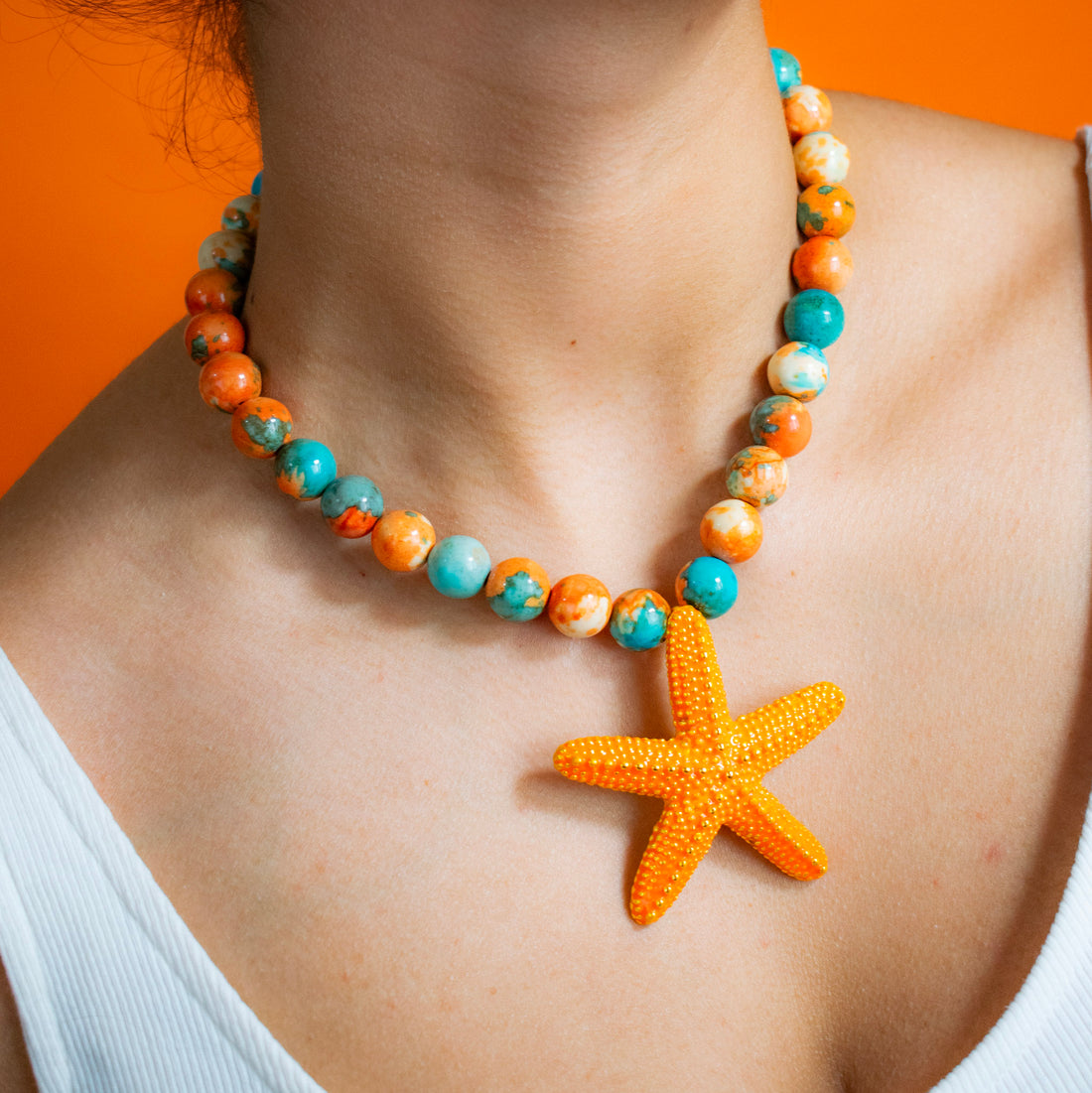 ¡NEW! Collar Luz de Sirena Naranja