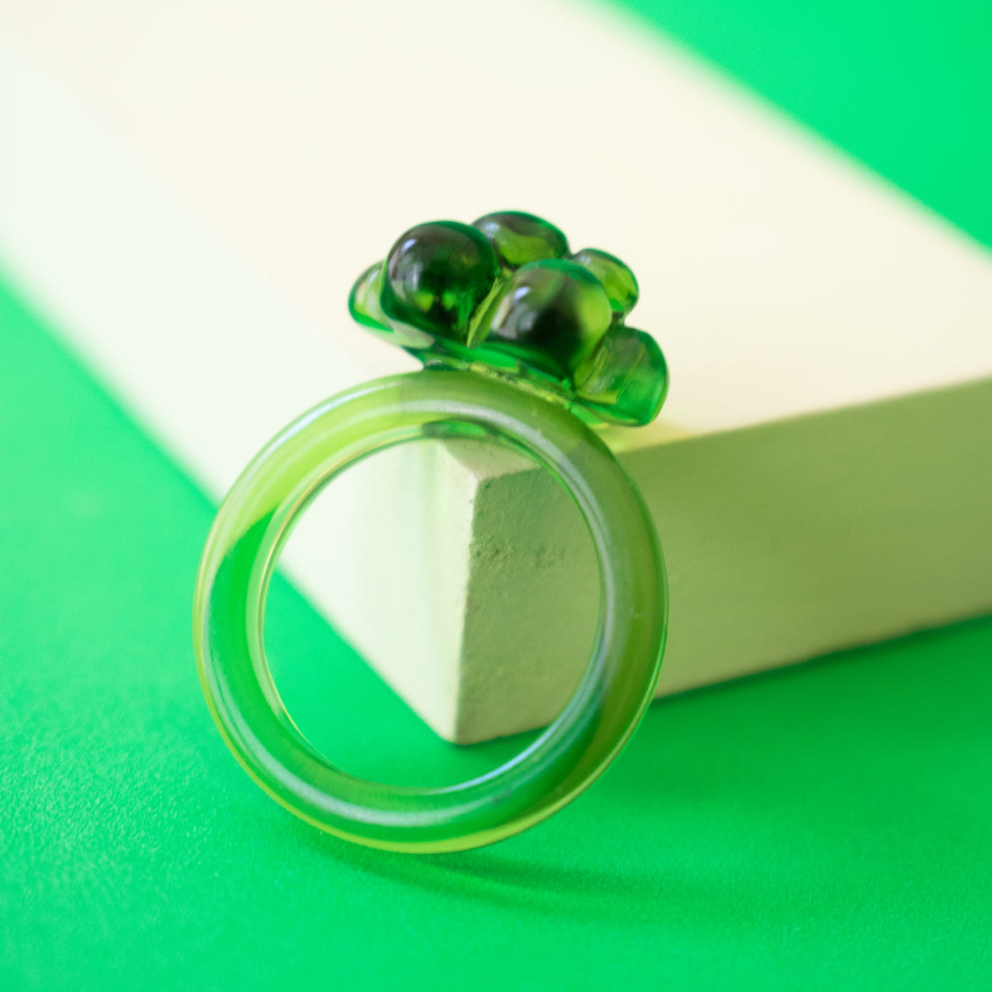 Anillo Flor Verde