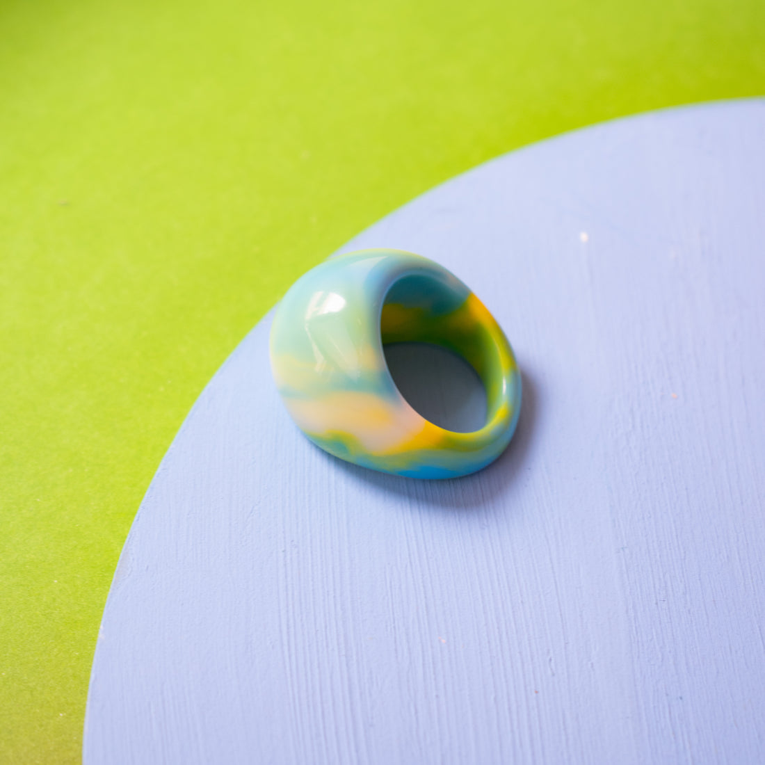 ¡NEW! Anillo Prisma Verde/Azul - Talla única 9