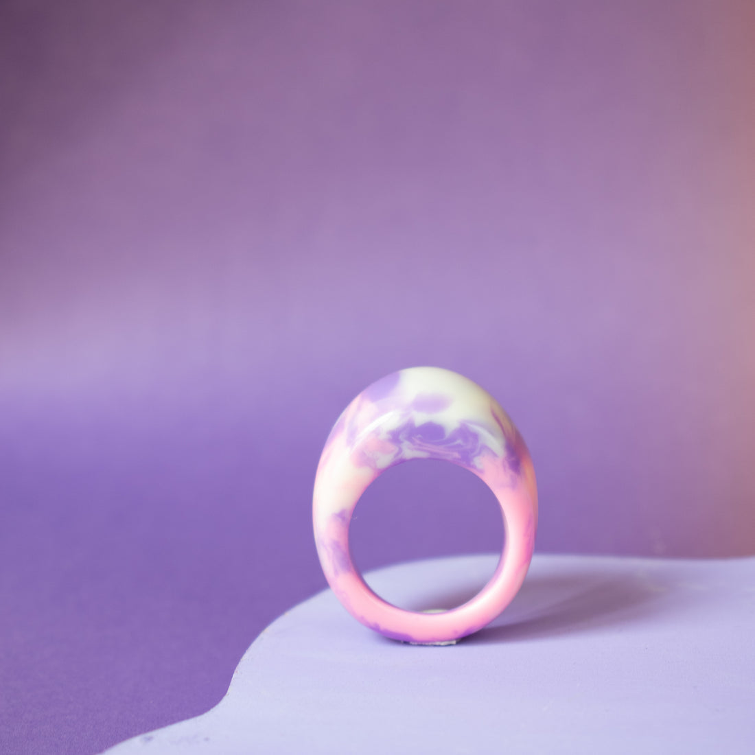 ¡NEW! Anillo Prisma Mora/rosa - Talla única 9