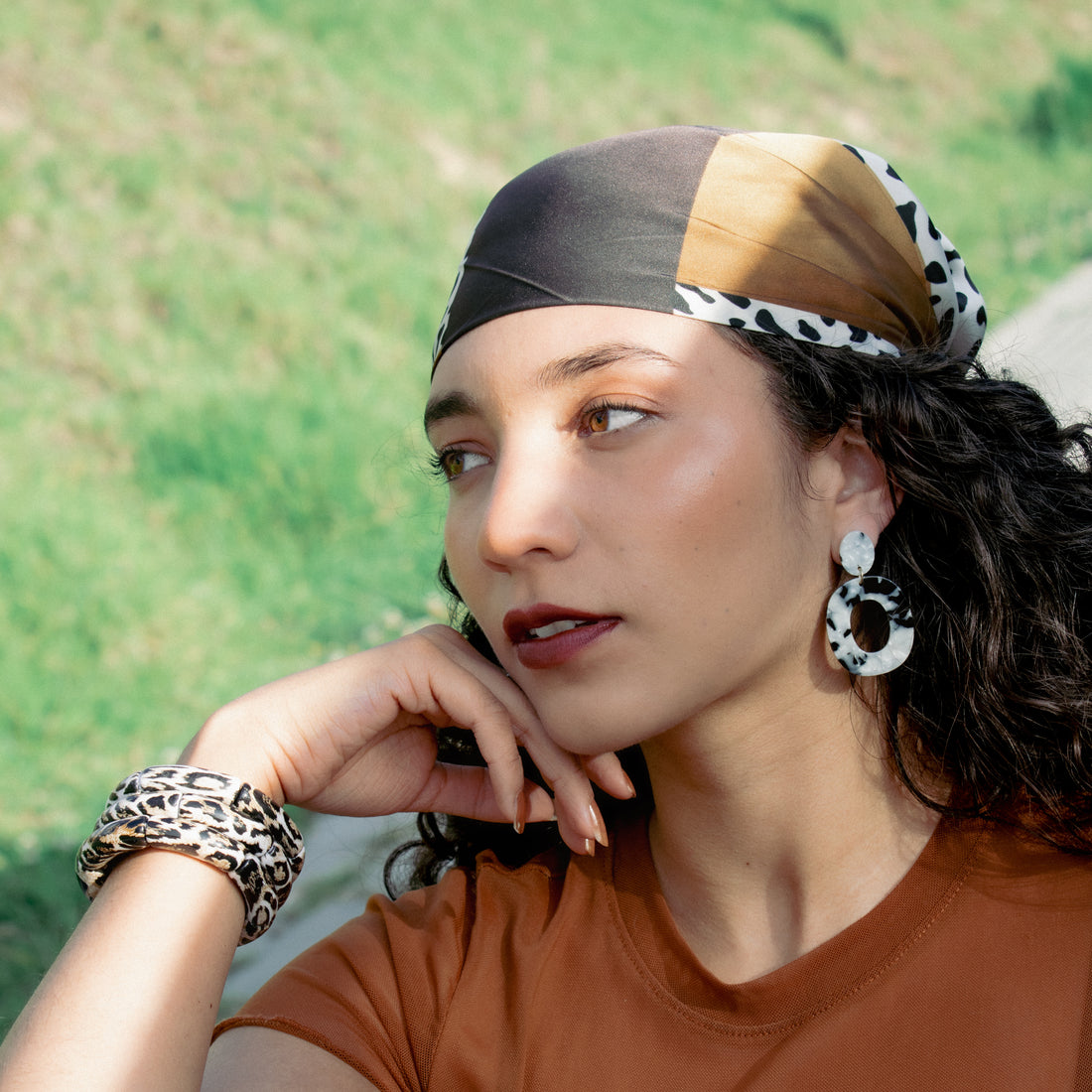 Aretes Acrílico Zafarí Manchas