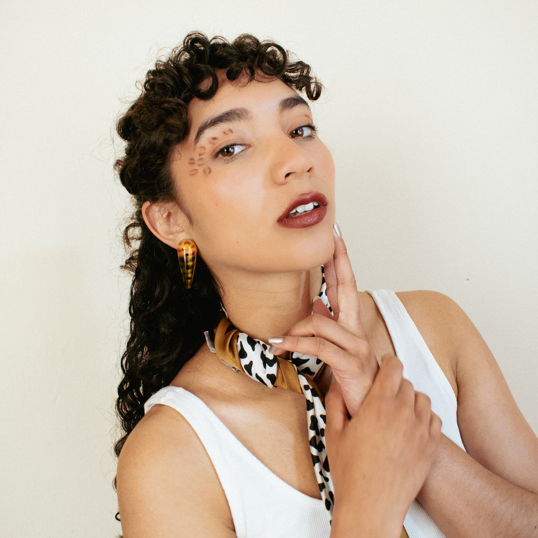 Aretes Diente Animal print