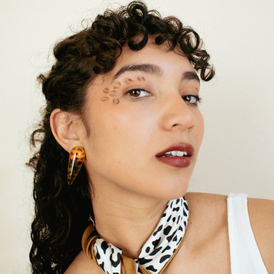 Aretes Diente Animal print
