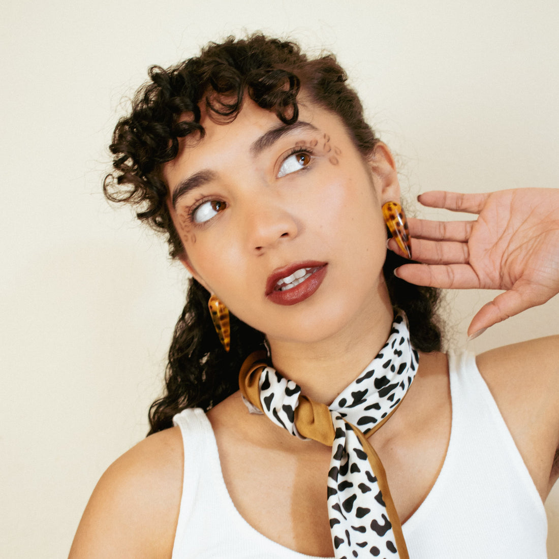Aretes Diente Animal print