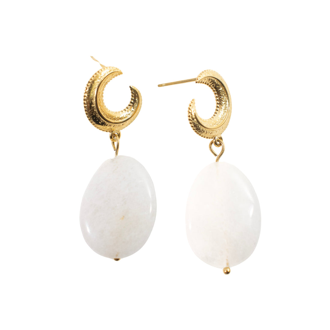 Aretes Gota Blanca -Blanco-Aretes Gota Blanca -Blanco